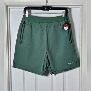 Malbon Golf Performance 2-1 Nylon Shorts Size Medium Green